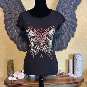 Bebe Tee Shirt With Back Slits